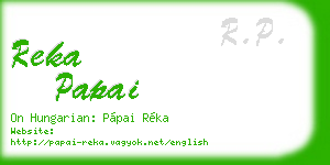 reka papai business card